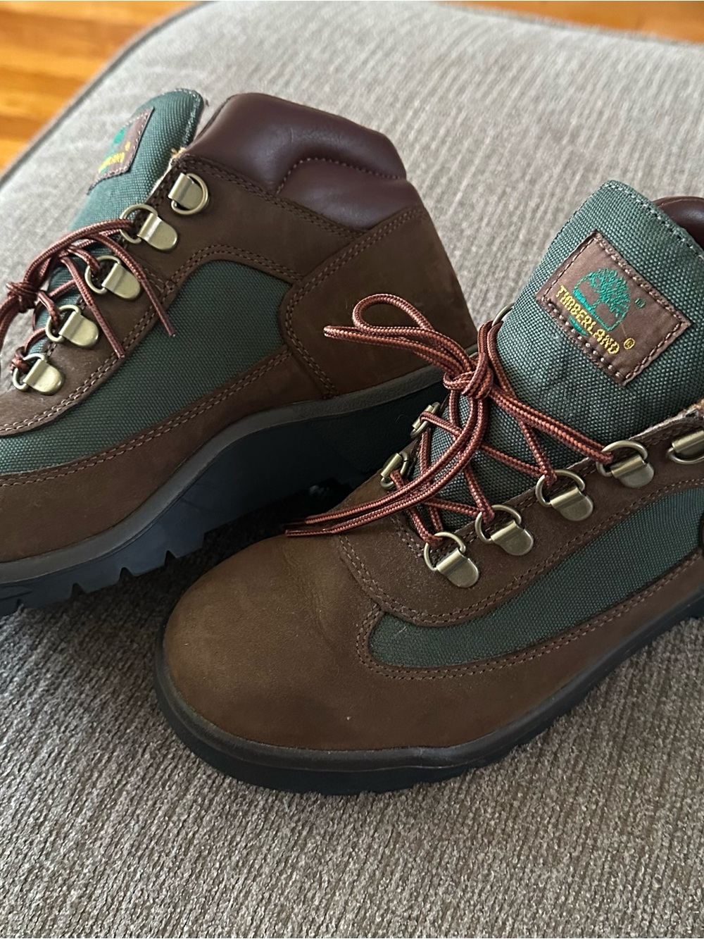 Timberland Brown and Green Men's Trail Boots